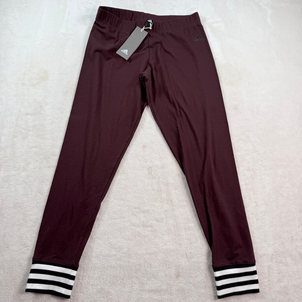 Adidas W Cho Legging Night Red Striped Cuff Athletic Tights DX1243 Mens M